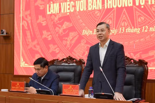 Tổng Kiểm toán nhà nước Ngô Văn Tuấn làm việc với Tỉnh ủy Điện Biên