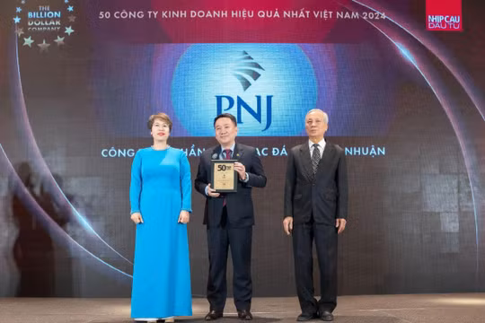 8 năm liên tiếp PNJ vào top 50 công ty kinh doanh hiệu quả nhất Việt Nam