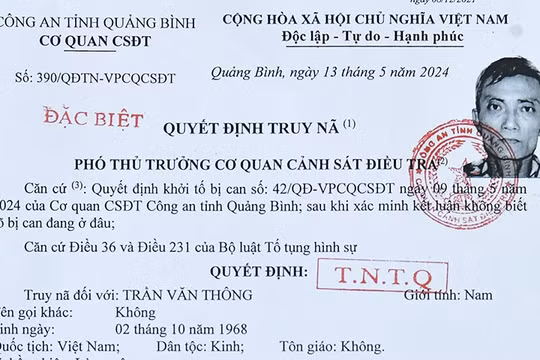 Truy nã đặc biệt đối tượng giết người trong rừng rồi bỏ trốn