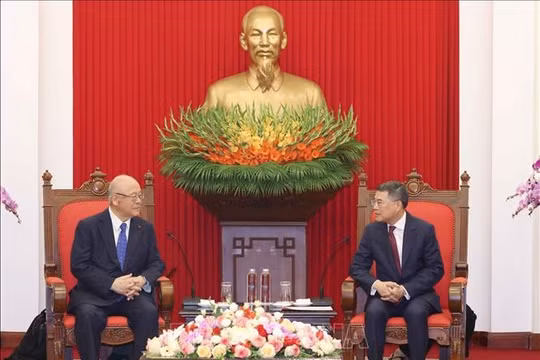 Trưởng Ban Tổ chức Trung ương Lê Minh Hưng tiếp Cố vấn đặc biệt Liên minh nghị sĩ hữu nghị Nhật - Việt