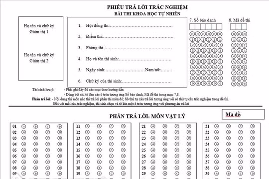 Đổi mới phiếu thi trắc nghiệm kỳ thi THPT: Nâng cao tính phân biệt hay tạo áp lực cho học sinh?