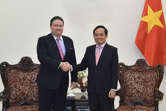 Phó Thủ tướng Trần Lưu Quang tiếp Đại sứ Hoa Kỳ tại Việt Nam Marc Evans Knapper