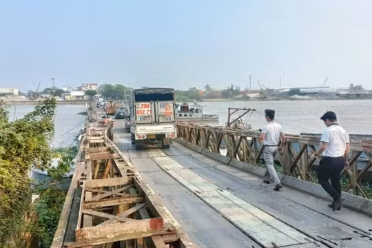 Ngày 22/8 cấm cầu phao Ninh Cường - Nam Định để sửa chữa