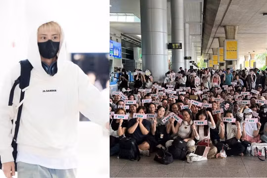 Chanyeol EXO hạ cánh tại TP.HCM, fan xếp hàng đông nghịt chờ đón ở sân bay