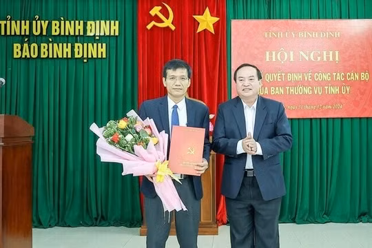 Ông Hồ Xuân Ánh được bổ nhiệm giữ chức Tổng Biên tập Báo Bình Định