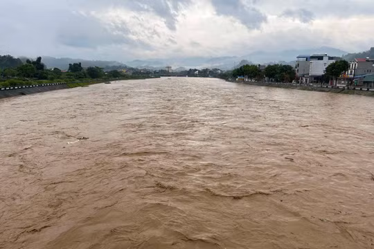 Nước sông Thao lên nhanh, cảnh báo nguy cơ lũ quét, sạt lở đất ở Lào Cai và Yên Bái
