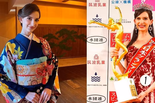 Hoa hậu gốc Ukraine gây tranh cãi ở Nhật Bản
