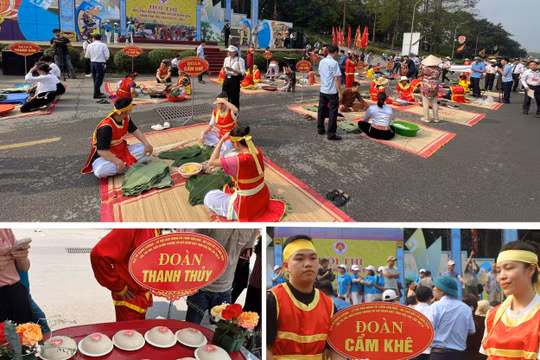 Hội thi gói bánh chưng, giã bánh giầy - Biểu tượng của lòng hiếu nghĩa tại Giỗ Tổ Hùng Vương 2024