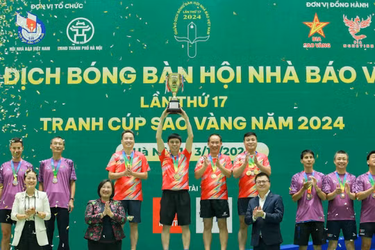 Giải vô địch Bóng bàn Hội Nhà báo Việt Nam lần thứ 17 khép lại với nhiều cảm xúc khó quên