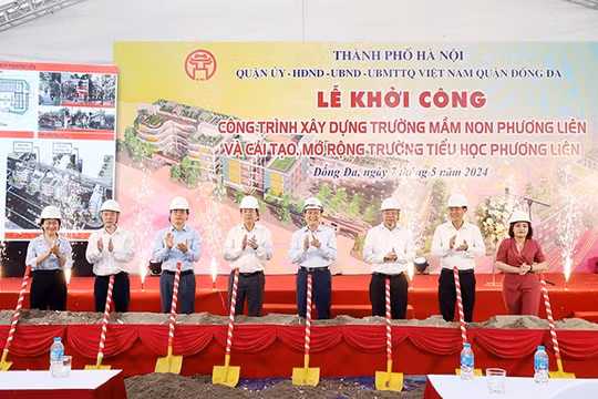 Hà Nội khởi công xây dựng và cải tạo 2 trường học tại quận Đống Đa