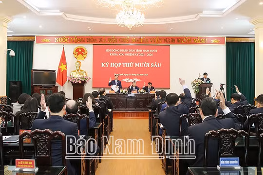 Kỳ họp thứ mười sáu HĐND tỉnh Nam Định khóa XIX thông qua 27 nghị quyết quan trọng