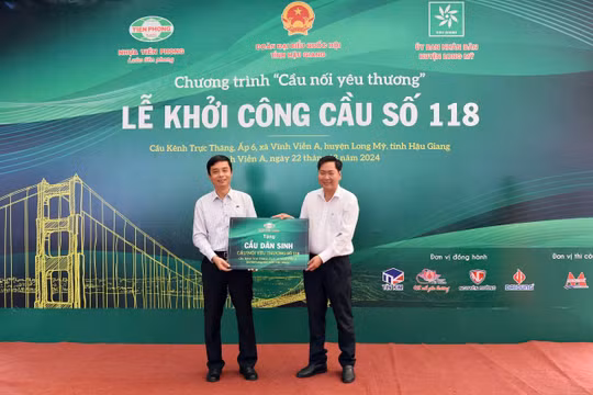 Nhựa Tiền Phong: Khởi công cầu nối yêu thương số 118 tại Hậu Giang