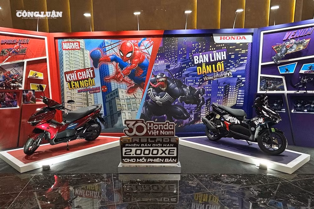 Hai phiên bản Air Blade 125 Marvel 2026 ra mắt nhân kỷ niệm 30 năm thành lập Honda Việt Nam.