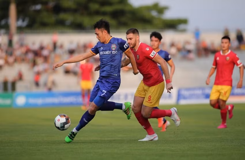 Bình Dương 1-1 Hồng Lĩnh Hà Tĩnh ở giai đoạn 2 V-League 2020. Ảnh: thethao247.vn