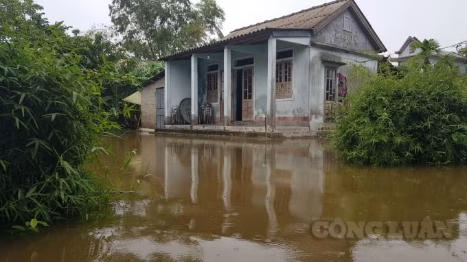 Nhiều nơi ở vị trí thấp nước đã chuẩn bị vào nhà.