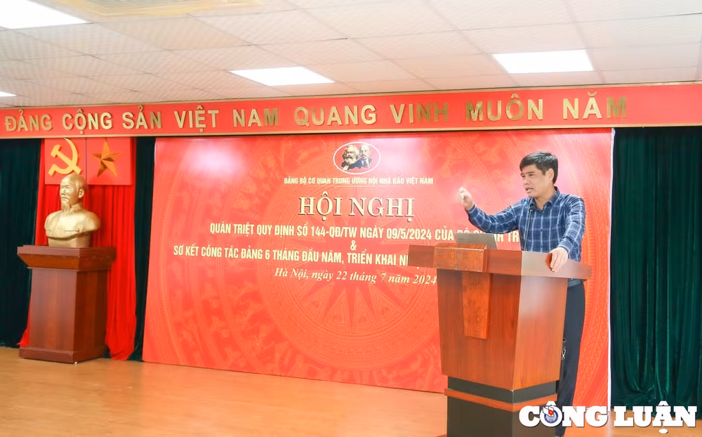 dang bo co quan trung uong hoi nha bao viet nam quan triet quy dinh so 144 qd tw cua bo chinh tri hinh 1