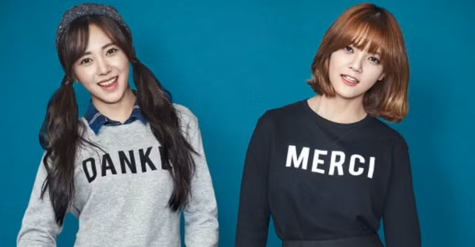 Mina (bên trái) và Jimin