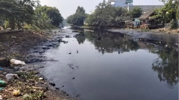 Tình trạng ô nhiễm kênh, rạch ở Long An tiếp tục 'nóng'. Ảnh: H.C-D.Tr.
