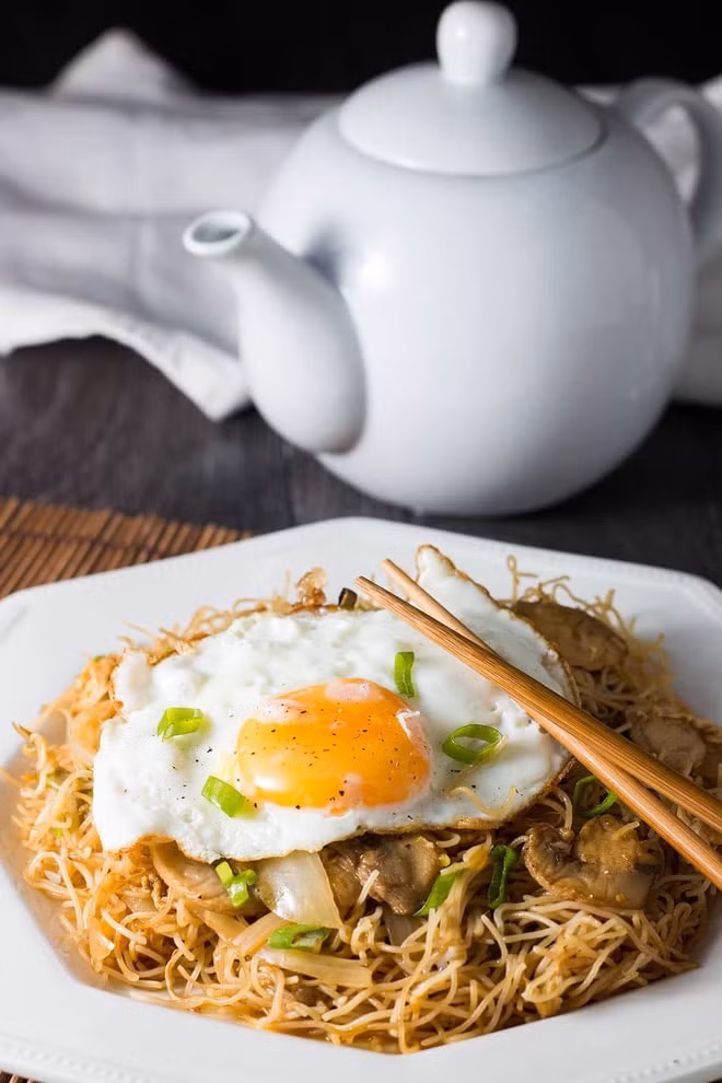 Trứng kết hợp với nước trà