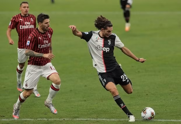 Rabiot là người mở điểm cho Juve.