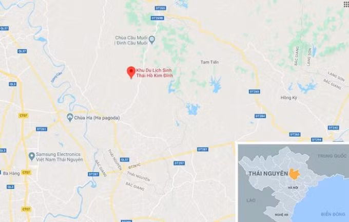 Khu du lịch Hồ Kim Đĩnh, huyện Phú Bình, tỉnh Thái Nguyên.