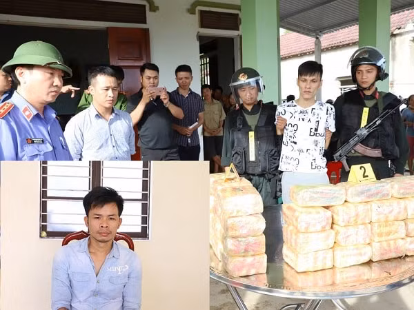 Cơ quan Công an đã bắt đối tượng Thái Ngọc Hoàng (SN 1987, tổ 1, P. Nam Hồng, TX. Hồng Lĩnh) - Hoàng được coi là ông trùm khi thuê người vận chuyển 31kg ma túy đá bằng xe ô tô. Ảnh: Công an Hà Tĩnh.
