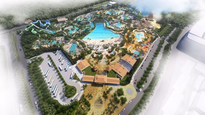 Tổng thể quy mô dự án Phu Quoc Marina Water Park. Ảnh: Bim Group.