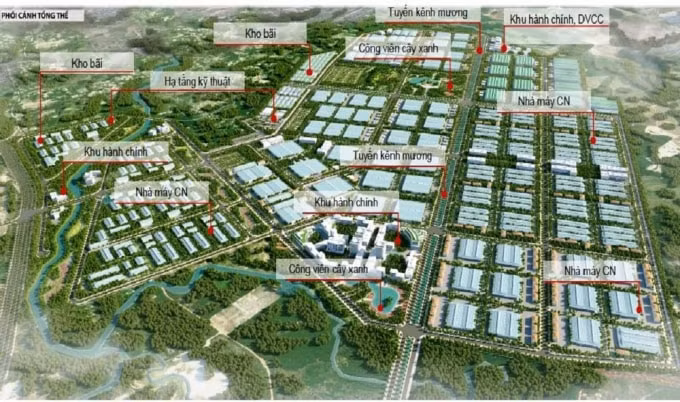 Phối cảnh tổng thế KCN Phú Bài giai đoạn IV. Ảnh: TL.