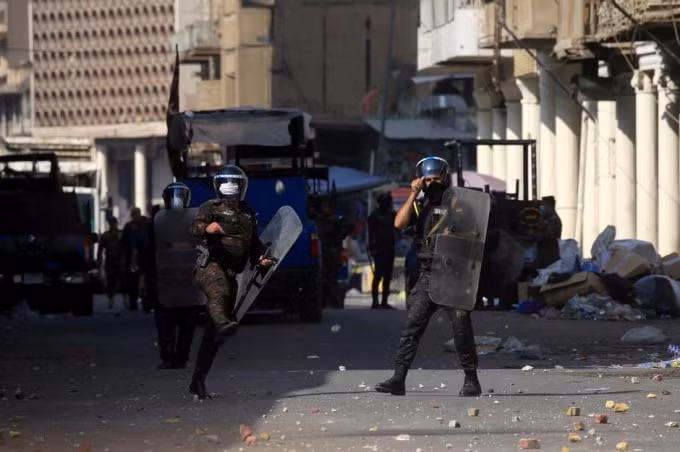 Lực lượng an ninh tại Thủ đô Baghdad. Ảnh: Reuters