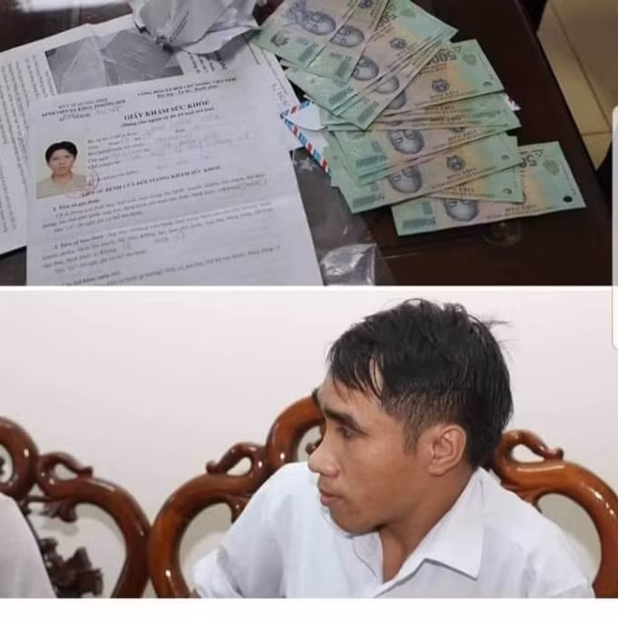 Đối tượng Nguyễn Hữu Nhất cùng tang vật bị bắt giữ