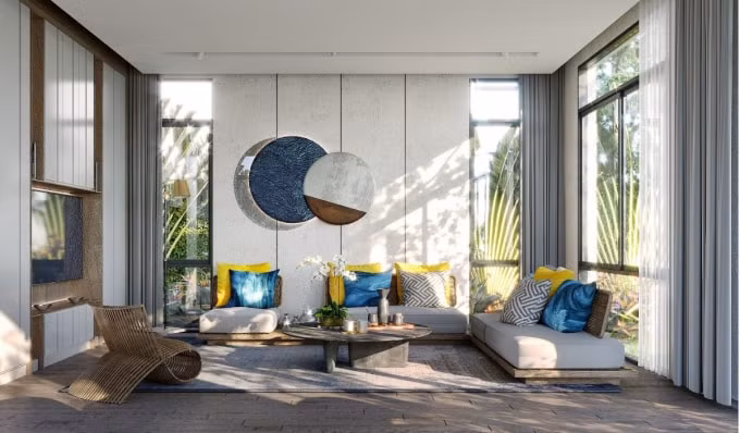 Ngôi nhà second home The Tropicana nằm trọn trong không gian sinh thái rừng biển.