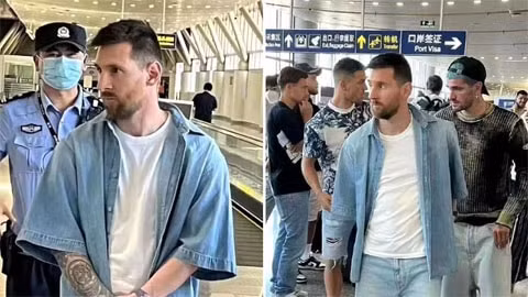 Messi bất ngờ bị giữ lại ở sân bay Trung Quốc trong 2 tiếng