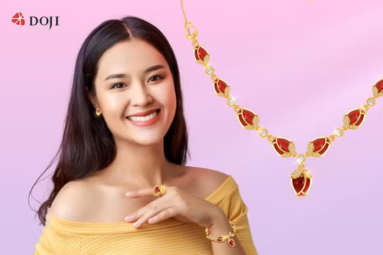 Chào đón 8/3, Doji ra mắt bộ sưu tập trang sức vàng 24k “ Nữ hoàng mùa Xuân”