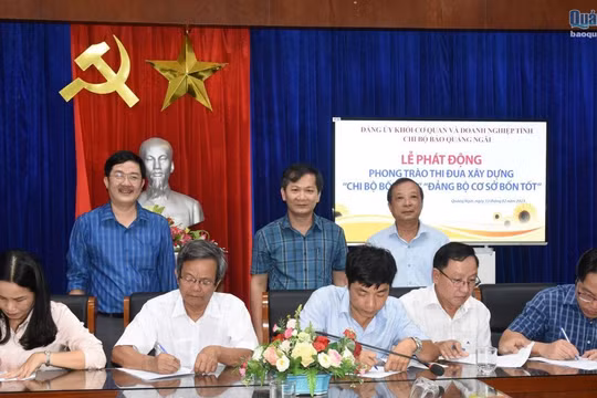 Báo Quảng Ngãi thi đua xây dựng “chi bộ bốn tốt”, “đảng bộ cơ sở bốn tốt”
