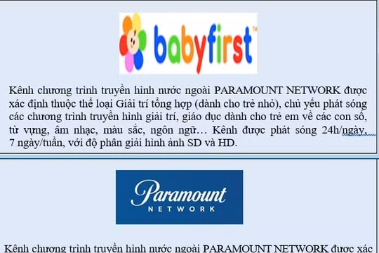 Một số kênh truyền hình nước ngoài ngừng phát sóng tại Việt Nam