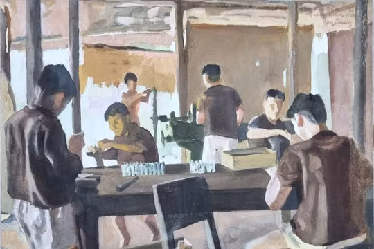 Chiêm ngưỡng những bức tranh khắc họa thời kỳ kháng chiến chống thực dân Pháp