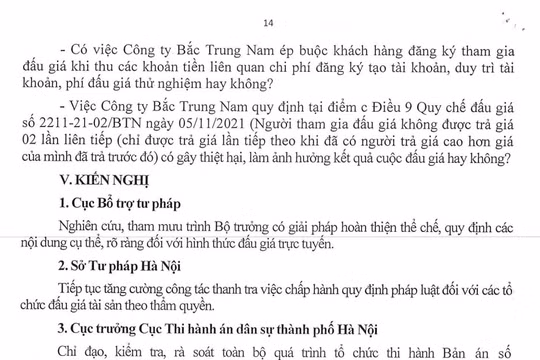Phát hiện nhiều sai phạm, Bộ Tư pháp chuyển hồ sơ Công ty đấu giá Bắc Trung Nam sang cơ quan điều tra