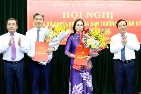 Công bố quyết định của Ban Thường vụ Tỉnh ủy Hải Dương về công tác cán bộ