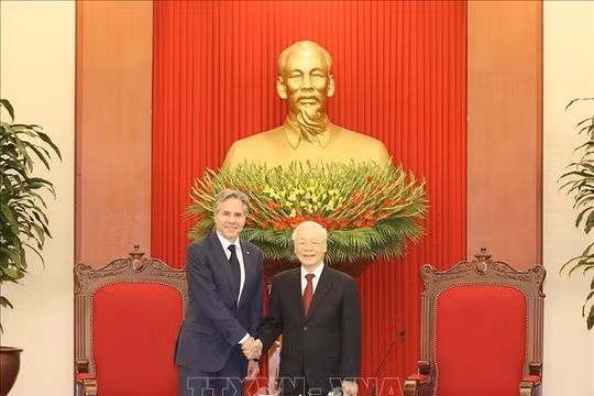 Tổng Bí thư Nguyễn Phú Trọng tiếp Ngoại trưởng Hoa Kỳ Antony Blinken