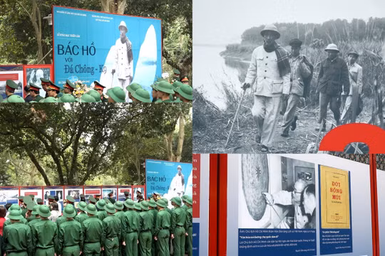 Những hình ảnh xúc động về Bác Hồ tại triển lãm ảnh "Bác Hồ với Đá Chông - K9"
