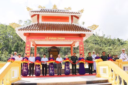 Thừa Thiên Huế: Khánh thành nhà tưởng niệm Liệt sĩ hi sinh trên đường đi cứu nạn tại Rào Trăng 3