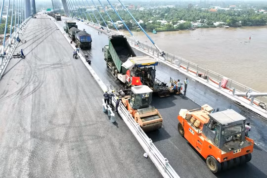 Hình ảnh cầu Mỹ Thuận 2 trước ngày khánh thành