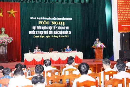 Cử tri Hải Dương kiến nghị hỗ trợ kịp thời cho người dân thiệt hại do thiên tai