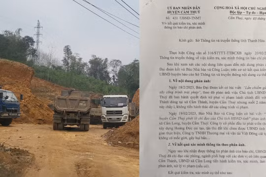 Kết quả kiểm tra sau phản ánh của báo Nhà báo và Công luận