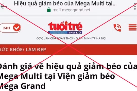 Giả mạo web của báo Tuổi trẻ Thủ đô để quảng cáo phòng khám