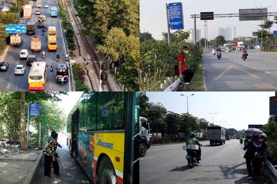 Nguy hiểm rình rập tại điểm dừng xe buýt trên Quốc lộ 5