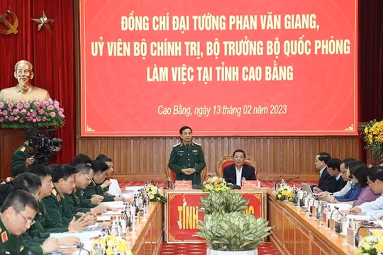 Đại tướng Phan Văn Giang thăm và làm việc với Tỉnh ủy Cao Bằng