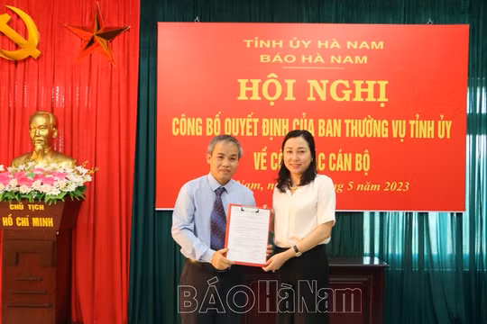 Bổ nhiệm nhà báo Nguyễn Văn Vĩnh làm Phó Tổng Biên tập Báo Hà Nam