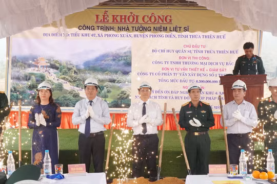 Khởi công Nhà tưởng niệm các liệt sĩ hy sinh trên đường đi cứu hộ tại Thủy điện Rào Trăng 3