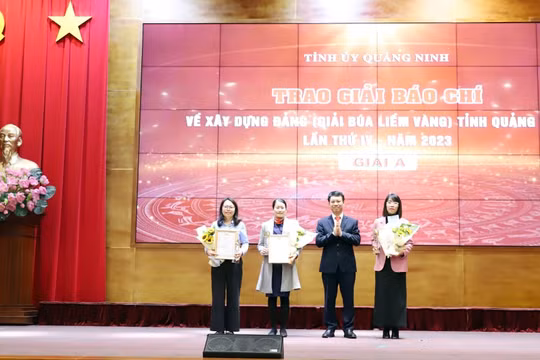 Trao Giải Báo chí về xây dựng Đảng tỉnh Quảng Ninh năm 2023